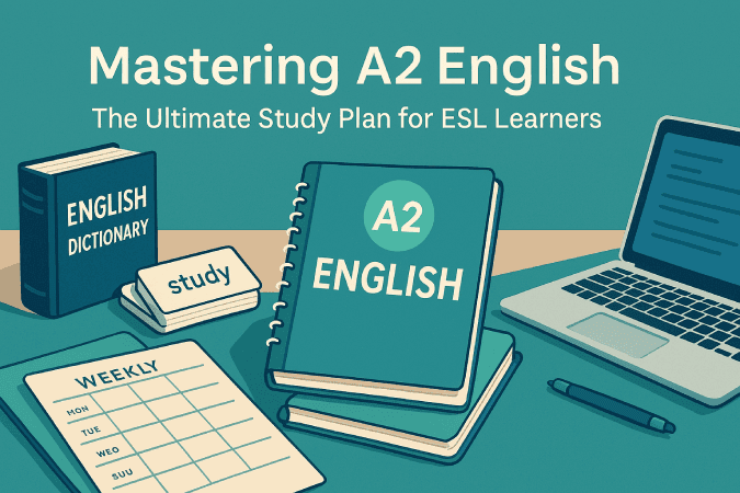 Featured image for Mastering A2 English: The Ultimate Study Plan for ESL Learners